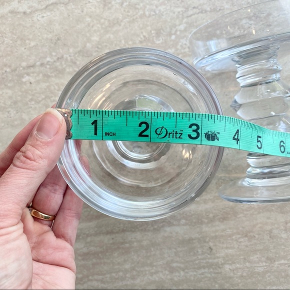 CLOSET CLOSING Set of 2 Glass Candle Holders - Picture 4 of 6